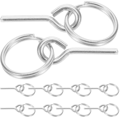 DIYEAH 10 Stück Robuste Camping Zeltverbindungsstifte aus Faserstab Leichte Außenzelt Verbindungsringe mit Stift Praktisches Zeltzubehör für Outdoor Camping und Wandern