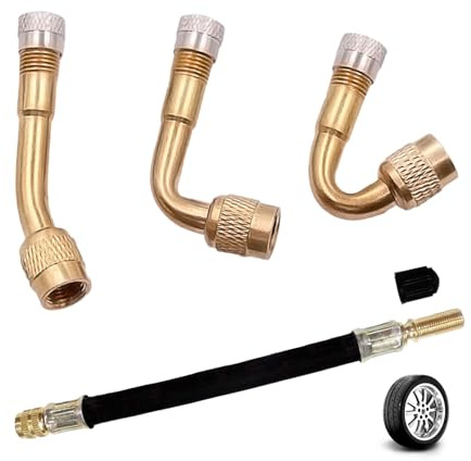 Ventilverlängerung,Autoventil Adapter,45 90 135 Grad Winkelventil Ventilkappen,Fahrradventil,Ventil Verlängerung,Reifenventil,Ventiladapter,Reifenventilverlängerung,Ventilverlängerungen für Motorrad