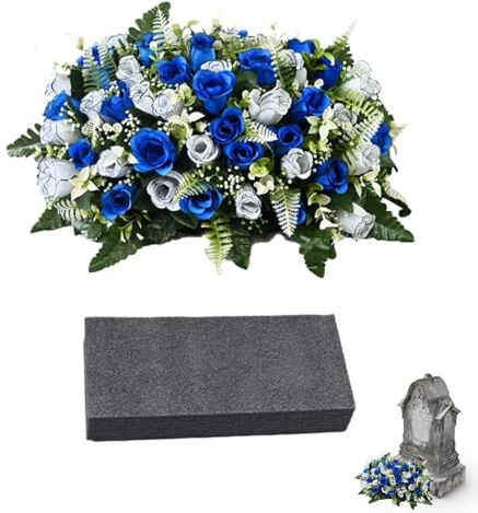 Fiori Del Cimitero | Rosa commemorativa resistente ai raggi UV,Fiori Per Pietre Tombali Del Cimitero - Per Tombale Tomba Corone Funerarie Giardino Patio Portico