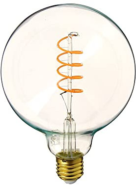 Xanlite Ampoule LED E27 Vintage Globe G125 Culot - Ampoule Vintage Led Filament Angle D'Éclairage 320° - 4W Équivalant 28W 300 Lm - Lumière Blanche Chaude - RFDE280B125S