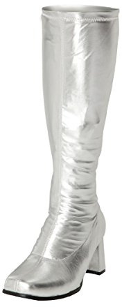 Gizelle Damen Gogo Kniehohe Stiefel, Silber, 41 EU