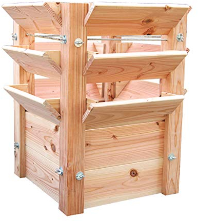 WESTMANN Premium Hochbeet aus Lärchenholz | Natur | 66x66x73 cm | Kräuterbeet für den Außenbereich | Holzhochbeet zum Bepflanzen von Gemüse & Kräutern