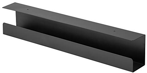 RICOO Portacavi sotto scrivania Z1111 60 x 7,6 cm Raccogli cavo Nascondi cavi Organizer salvaspazio Canalina passacavi Tavolo computer ufficio Nero