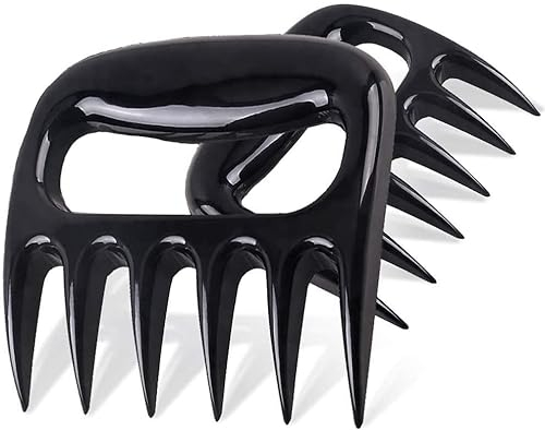 LIDOUK Meat Shredder Claws for Shredding, Handling & Removing Meat, BBQ Grill Accessories, Kitchen Cooking Gifts (ABS, Black, Nylon, 1 Pair)