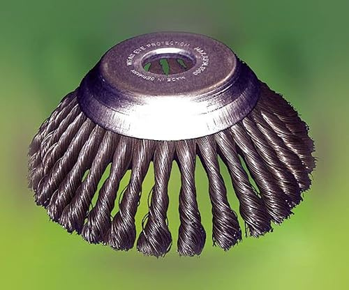 Tiger Unkrautbürste - Motorsensen Zopfbürste/Moos & Unkraut - 25,4 mm Aufnahme zb. passend für STIHL DOLMAR
