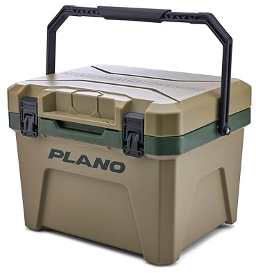 Plano Frostkühler, 20 Liter – Inland Green, Tragbarer Isolierter Kühler, Eistruhe, Camping- und Picknick-Kühler, Getränkekühler, Robuster Griff, Harte Seitenkühler