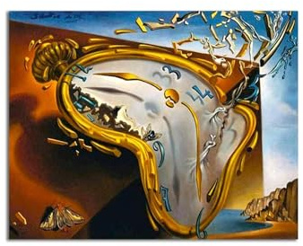 EVANEM Melting Watch by Salvador Dali Wall Art Picture.Paint Painting Reproduction Print On Framed Canvas Wall Art Home Decor 30x40cm Unframed