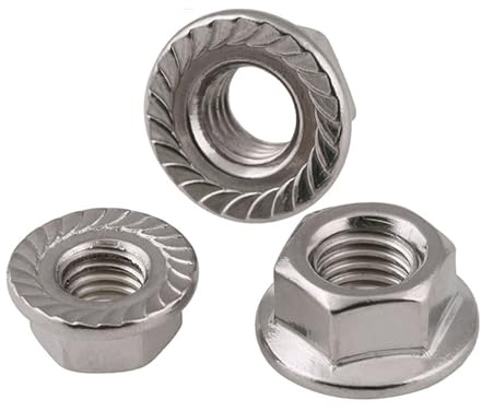 5–10 Stück Feingewinde M8 M10 M12 Sechskant-Flanschmuttern aus Edelstahl 304, selbstsichernde, gezahnte Sicherungsmutter (Size : M12x1.25 (5pcs))