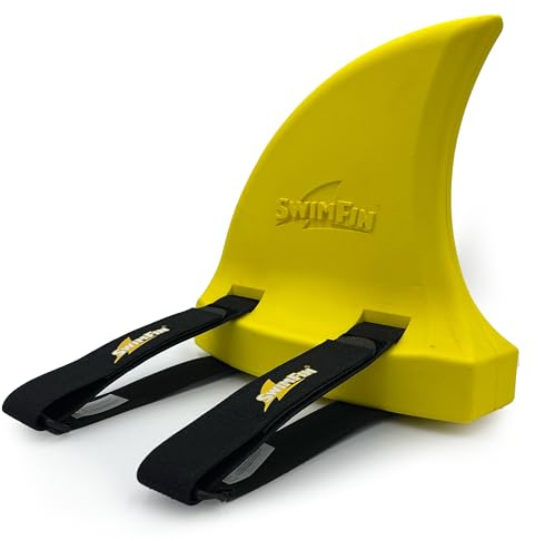 SWIMFIN Floatation Device for Children- Fin-Shaped Swimming Aid for Kids 3 Years and Up- Wearable Training Floaties with Straps for Safe Pool & Beach Swimming, Yellow Fish