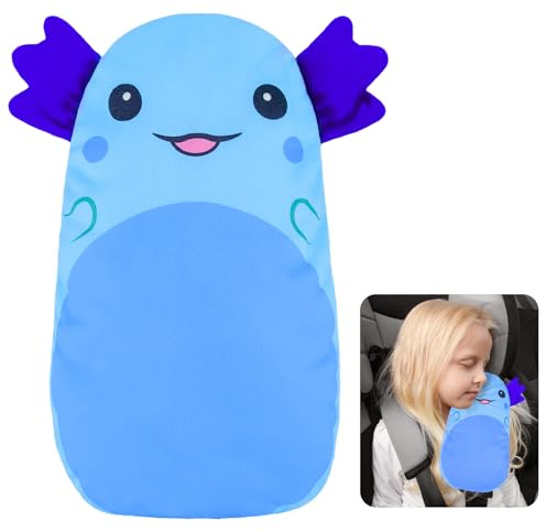 FIODAY Seatbelt Covers for Kids Car Seat Strap Pads Seat Belt Pillow Adjust Seat Belt Covers Seatbelt Cushion for Toddler Baby Boys Girls Travel Head Neck Shoulder Support,Blue