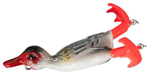 XIAOXIAOYU Entenköder zum Angeln, Angelköder für Enten, weiche Schwimmköder mit Doppelhelix für Enten | Realistischer Swimbait für Barsch, Forelle, Karpfen, Fisch