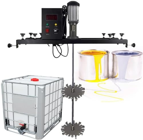 Mezclador de pintura IBC, máquina mezcladora de tanque eléctrica con hélice plegable, mezclador de pintura portátil, mortero, yeso, pintura, herramienta de agitación de forraje, ajuste de velocidad de