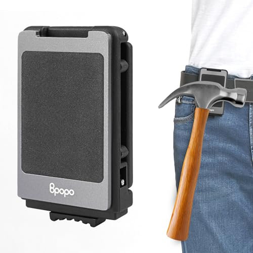 Magnetic Belt Clip for Tools,Powerful Magnetic Tool Holster Clip-on Belt Easy Access to Screws, Nails, Hammer, Sockets, Pliers, Drill Bits,Magnetic Tool and Hardware Holder