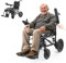 Adult Electric Wheelchair, Elderly motorised Mobility Chair, Portable (24Kg Without Battery), 2x300W high Power Motor, 12Ah Lithium Battery, Carbon Steel Frame with 120Kg Load Capacity (Black)