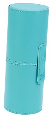 Veemoon Makeup Brush Storage Bucket Pu Leather Makeup Cup Holders for Vanity Case Make up Storage Box for Travel