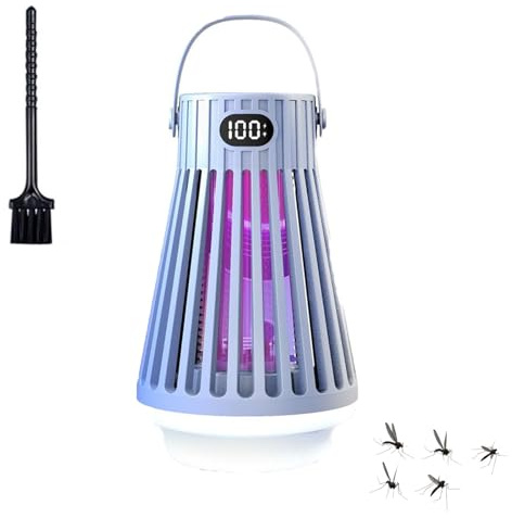 Zap Zone Defender, Zap Zone Mosquito Defender, Rechargeable Portable Camping Lantern with Retractable Hook, 360° Comprehensive Coverage, Silent Operation, for Indoor, Outdoor, Garden, Picnic (1 pc)