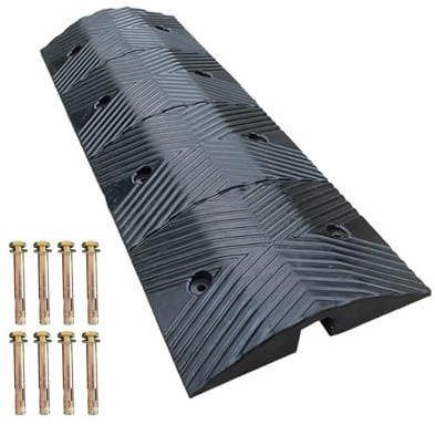 LYXBKSW Rampa Protectora de Cable de un Solo Canal, Pasacables Suelo, Canaleta Cables Suelo de Goma, para Entradas de Vehículos