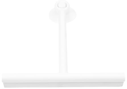 TOVINANNA Home Glass Clean Wiper with Suction Disc, White Soft Rubber Squeegee for Bathroom Mirror and Window Cleaning, Household Glass Cleaner Tool