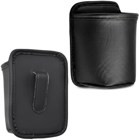 Nivofu Auto Getränkehalter aus PU-Leder, Multifunktionaler Becherhalter | für Autotür und Rücksitz, Clip-On Flaschenhalter Organizer für Wasserbecher, Handy und Schlüssel, Schwarz, 1 Stück