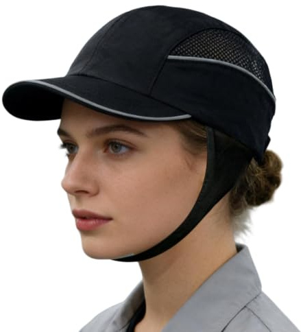 Generisch Casco de surf con visera larga, ligero, cómodo, con ajustable, Frente larga negra