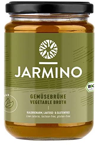 JARMINO Gemüsebrühe (6x 350 ml) | Bio Gemüsebrühe ohne Zusätze | Vegane Brühe ideal zum Glutenfrei Gesund Kochen | Paleo geeignet