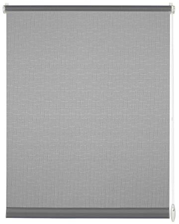 GARDINIA Rollo ohne Bohren, Zum Kleben oder Klemmen, Blickdicht, Sichtschutz, Blendschutz, Inkl. Montage-Teile, EASYFIX, Hellgrau, 45 x 150 cm (BxH)