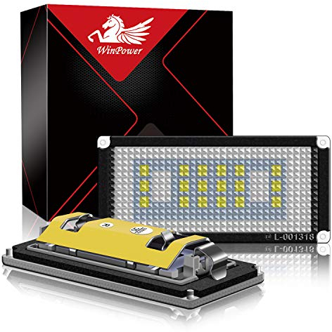 WinPower LED Kennzeichenbeleuchtung Nummernschildbeleuchtung CanBus Fehlerfrei 6000K kaltweiß für 3er E46 Facelift 2D/M3 2003-2006, 2 Stück