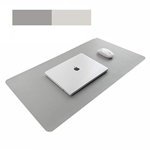 Schreibtischunterlage,60 * 30cm Rutschfeste Pu-leder Multifunktionale Schreibtischunterlage, ultradünn,Mauspad, zweiseitig nutzbar,Schreibtisch Pad Protector Schreibmatte für Büro/Zuhause