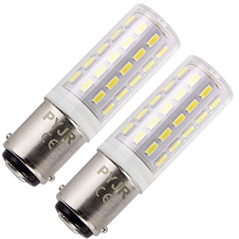 Led Nähmaschine Glühbirne Ba15d Lampe Birne Bajonett-Fassung, 5W AC 230V, 45W Halogen-Equivalent, Kaltweiß 6000K, für Wohnzimmer, Schlafzimmer, Kühlschrank/Nähmaschine/Dunstabzugshaube, 2er Pack.
