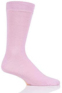 SockShop Mens Colour Burst Plain Bamboo Socks with Smooth Toe Seams Pack of 1 Pretty in Pink 12-14