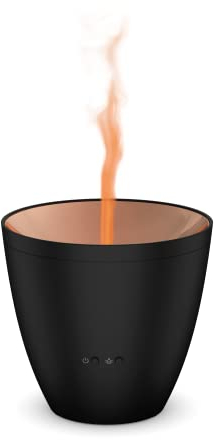 Stadler Form Aroma Diffuser Zoe verströmt ätherische Öle mit einzigartigem Flammen-Effekt, für entspannende Aromatherapie, schwarz