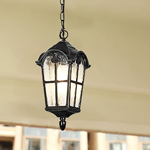 Mengjay Étanche Extérieure/Intérieure Lampe Suspendue E27 Imperméable À L'extérieur Suspendus Lampes Suspension Extérieure pour Jardin Patio Pavillon Cuisine