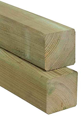 Kantholz Kiefer imprägniert 90x90 mm Höhe 190 cm Pfosten Konstruktionsholz 4-seitig glatt Holzzaun Holz Zaun