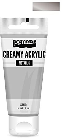 Zita´s Creative Creamy Acrylic 200ml - Silber. Acrylfarbe, Metallfarbe, Bastelfarbe