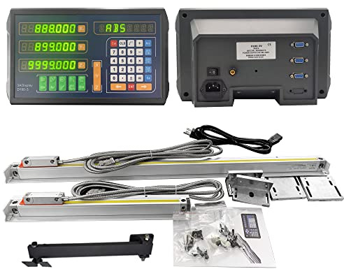Baykunl 3 Axis Linear Glass Scale DRO for Milling Machine (320mm+920mm (12+36))
