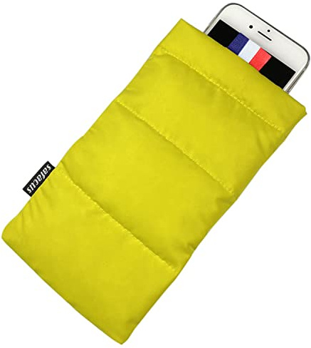 SAFACUS Étui Thermique pour téléphone Intelligent - pour Le Camping - pour iPhone Housse Universelle Smartphone - Pochette de Protection pour téléphone Portable(Jaune)