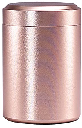 ZEALMAX Jolie boîte à thé en métal avec joint en métal, boîte portable pour thé, café, bonbons, collations, or rose