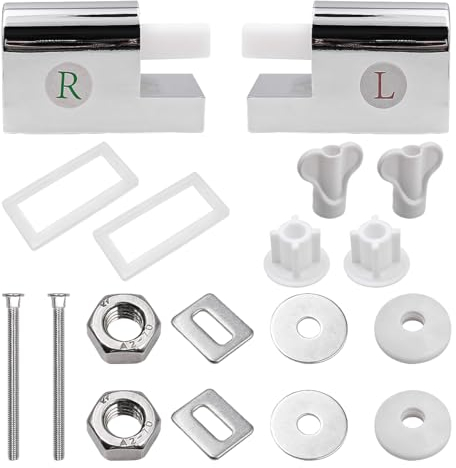 Namvo 1Sets Soft Close Hinges Toilet Lid Hinges Flush Toilet Cover Mounting Fixing Anti Drop Connector For Universal Replacement Parts