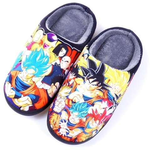 WANHONGYUE Anime Manga Japonés Pantofole Uomo Donna Invernali Calde Peluche Ciabatte Scarpe da Casa con Punta Aperta Antiscivolo Indoor Outdoor Slippers Stile/1 42-43 EU