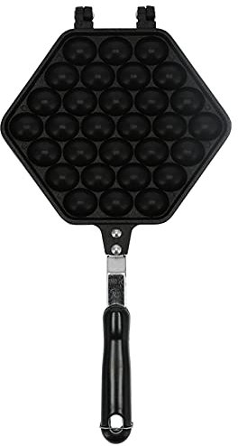Eier-Puff-Maker, 40 X 21 Cm/15,7 X 8,3 Zoll, Haushaltsaluminium, Dicke Eierwaffel-Backform, 30-Loch-Waffel-Backwerkzeug, Gas-Ei-Waffeleisen-Form