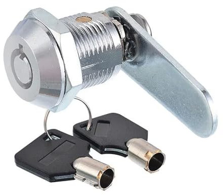 Bohaner 2Pcs Cylinder Safe Cam Locks 25mm with 2 Alike Keys Drawer Cabinet Locking Mailbox Lock Security Zinc Alloy Letter Box Locks Cupboard Locker Dresser Lock for Cabinet Drawer Cupboard