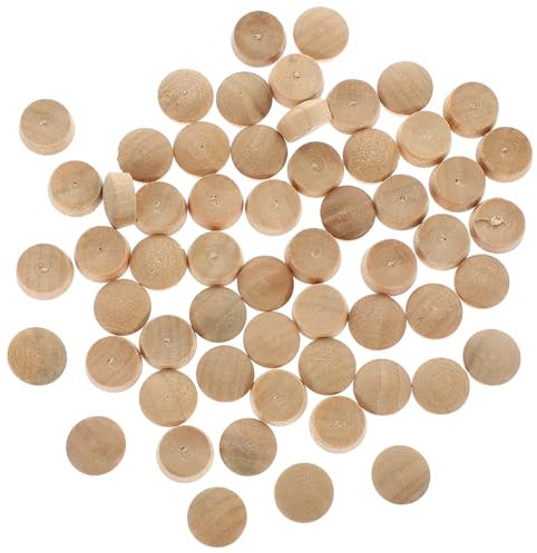 KONTONTY 50stücke Holzstopfen Für Möbel Dekorative Lochabdeckung Aus Leichtem Holzmaterial Einfache Installation Mit Einrastdesign Ersatz-stopfen Für Möbellöcher