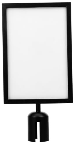 CANIGHT Queue Barrier Sign and Holder Barrier Toers Barrier Post Sign Holder Stanchion Sign Frame A4 Size Stainless Steel Sturdy Easy Installation for Instructions and Directions