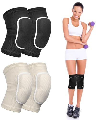 EUYKQNOI 2 Paar Knieschoner Tanzen, Volleyball Knieschoner Damen M,knieschoner volleyball damen Knieschoner Handball Verdickung Schwamm, Knieschoner Sport, Elastische Kollision Vermeidung Knee Pads