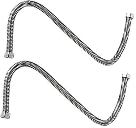 STOBOK 2pcs Water Heater Corrugated Hose Stainless Steel Hose Inlet Flexible Corrosion High Temperature Resistance