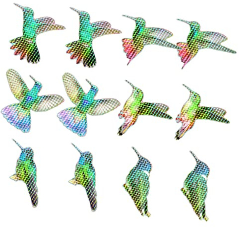 PERSELOSO 12 Piezas Pegatinas Magnéticas de Ventana para Aves Calcomanías Decorativas Colisión Adhesivo Innecesario Diseño para Protección y Decoración