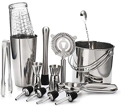 Shaker Boston a Due stadi in Acciaio Inox, Strumenti da Barman, Shaker Professionale per Cocktail da Bar, per casa, Bar, Feste