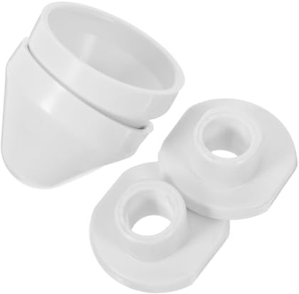 HOMSFOU 2 Pièces Cache Écrou Toilette Suspendu Couvre-Boulons Pour Wc Murale Accessoire Salle De Bain Décoratif Installation Facile Compatible Toilettes Standard 4.10 X 4.10 X 3.30 cm