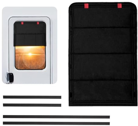 Tenda Oscurante per Finestrino Porta Roulotte,Protezione UV Ripiegabile - Copertura Interna Portatile per Privacy Roulotte | per Picnic Viaggi Guida Strada Sosta Spiaggia Avventura