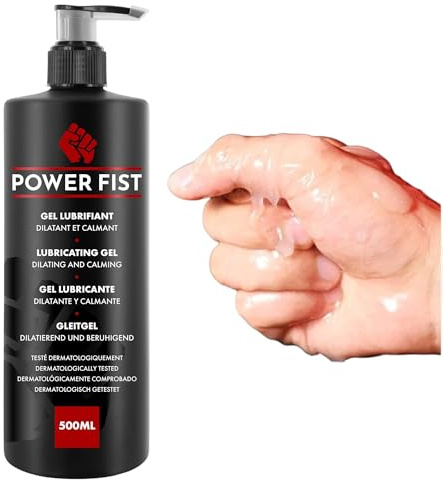 Power Fist Lubrifiant 500ml – Ultra Glisse Spécial Fortes Dilatations | Confort Longue Durée, Compatible Jouets & Préservatifs | Formule Sûre, Hypoallergénique, Base Eau